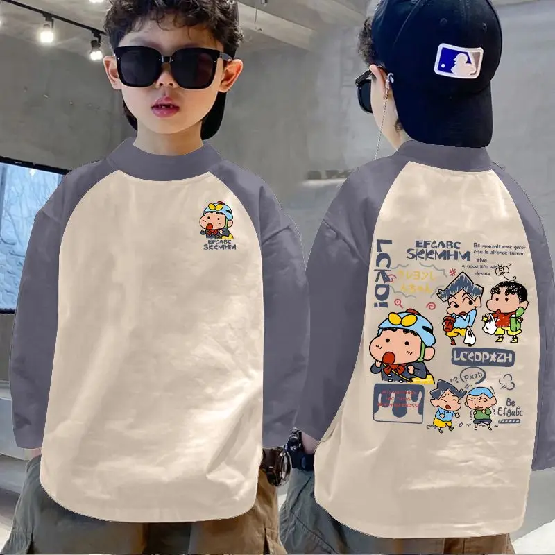 Boys Thermal Base Layer Shirt Autumn Winter Long Sleeve Color Block Top - Image 10