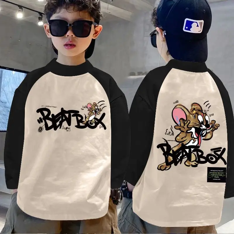 Boys Thermal Base Layer Shirt Autumn Winter Long Sleeve Color Block Top - Image 13