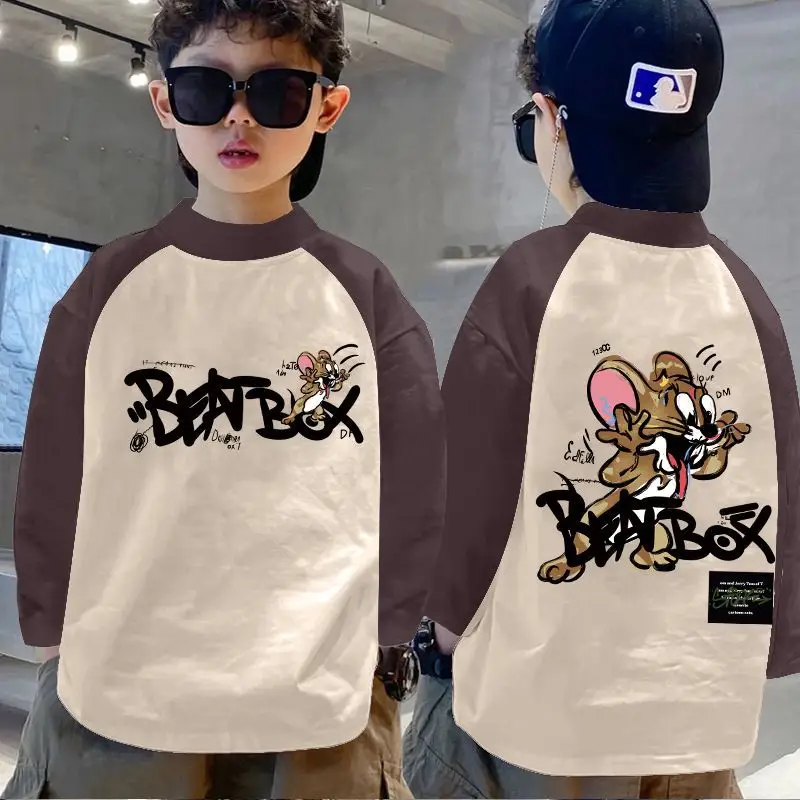 Boys Thermal Base Layer Shirt Autumn Winter Long Sleeve Color Block Top - Image 16