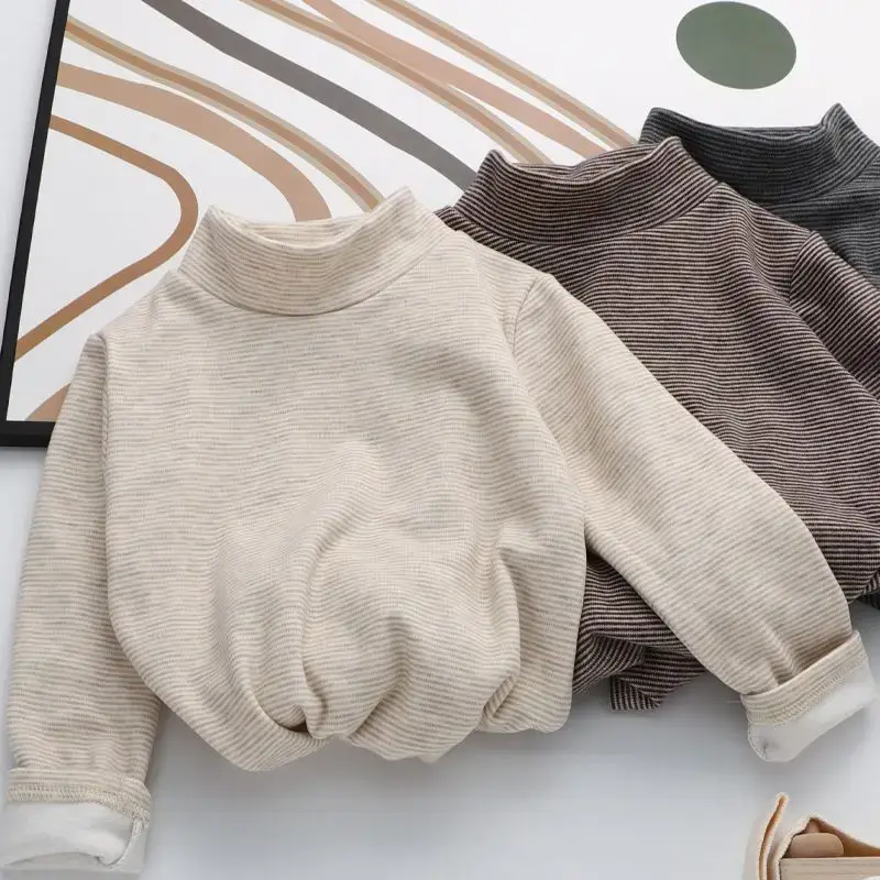 New Boys Warm Striped T-Shirts Set — feature 6