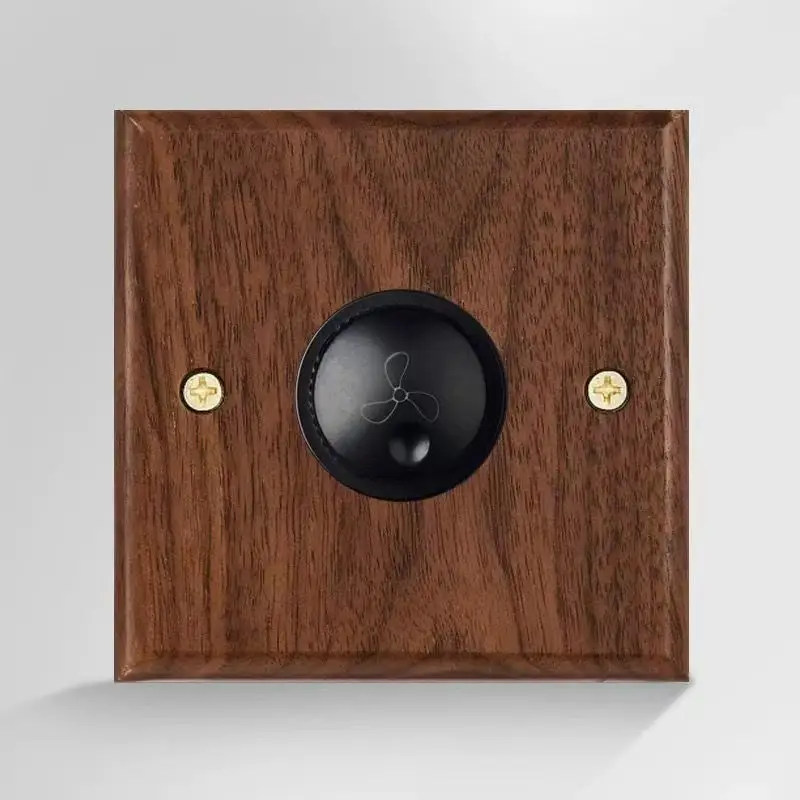 86 Type European and British Standard Walnut Wood Grain Solid Wood Toggle Switch Socket Panel Retro Chinese Style Guesthouse Hotel Switch