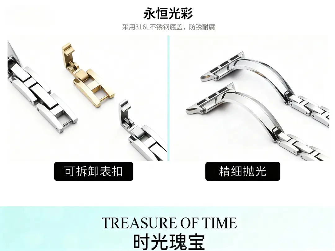 Bracelet Style Bracelet Style 316L Stainless Steel Suitable for Apple Watch Strap Applewatch Full Model Ultra — feature 11