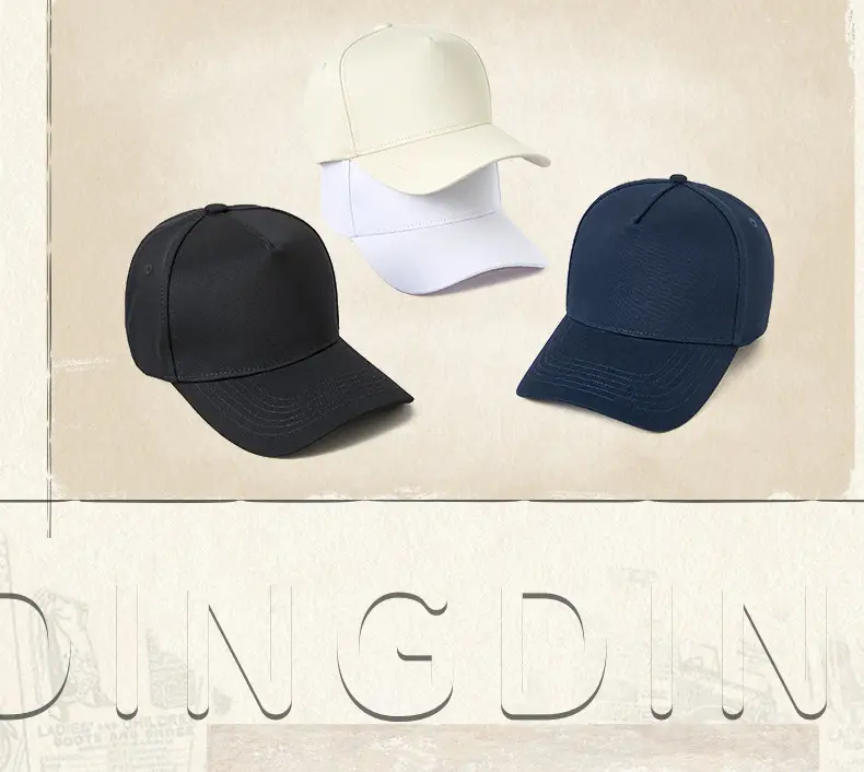 Men Black Cotton Baseball Cap 5 Panel Outdoor Sun Hat — feature 15