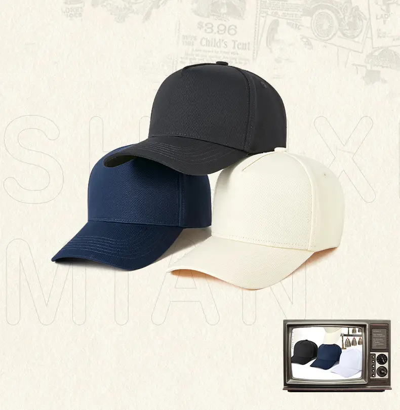 Men Black Cotton Baseball Cap 5 Panel Outdoor Sun Hat — feature 17