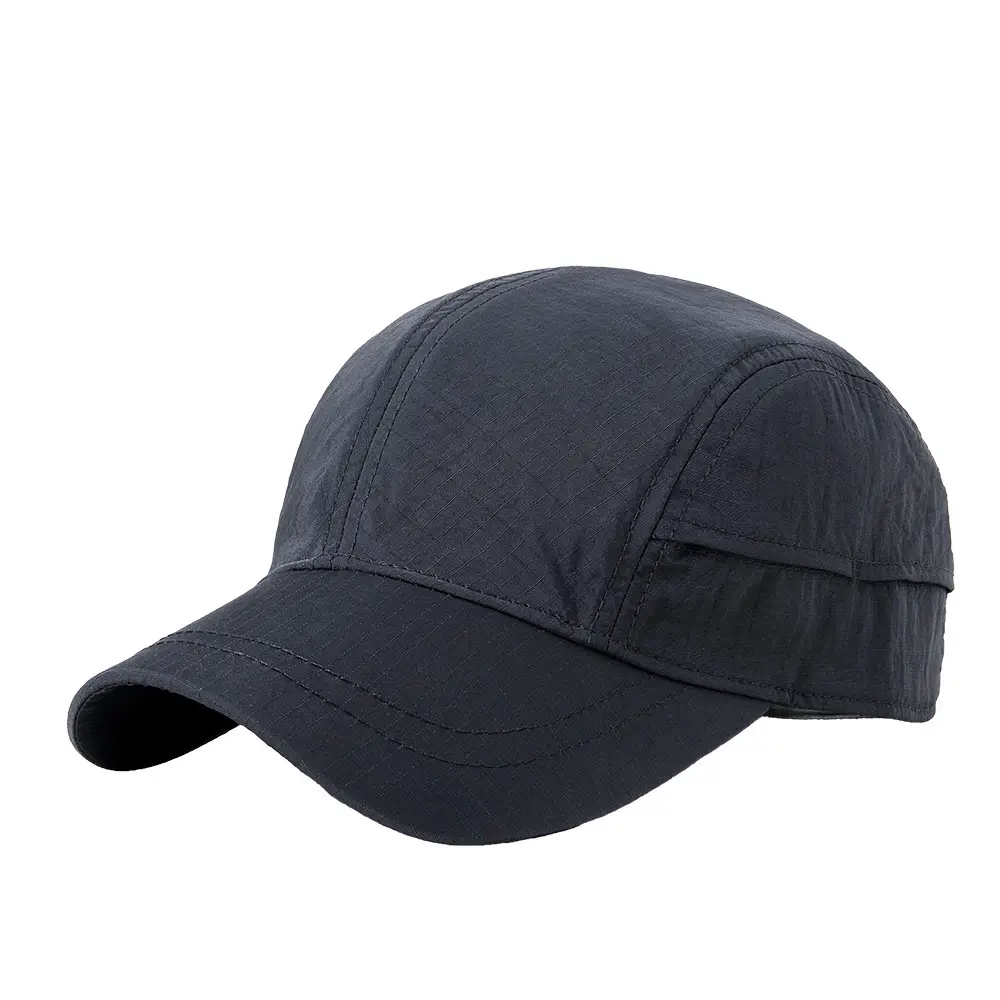 Men's Maroon Pure Cotton Baseball Cap with Short Brim - Image 10