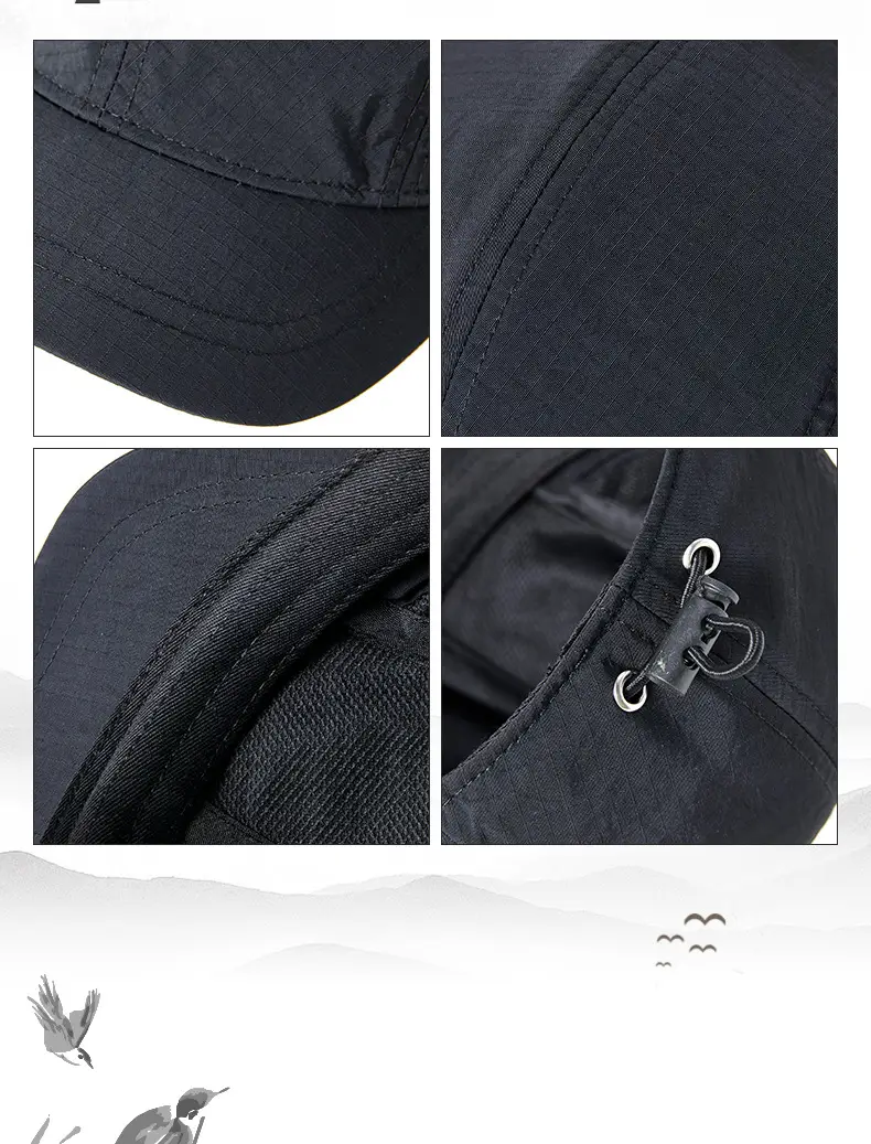 Men's Maroon Pure Cotton Baseball Cap with Short Brim — feature 11