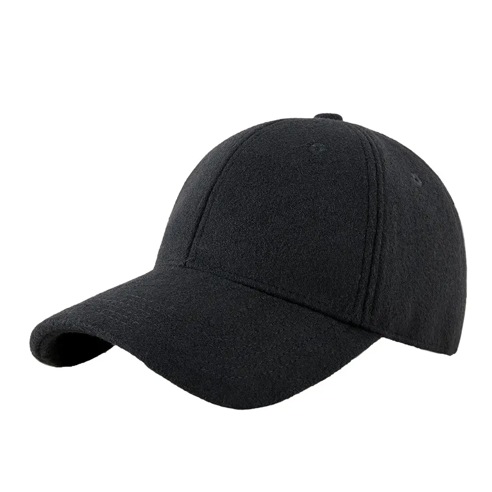 Men Windproof Fleece Baseball Cap Grey Black Winter Warm - Image 8