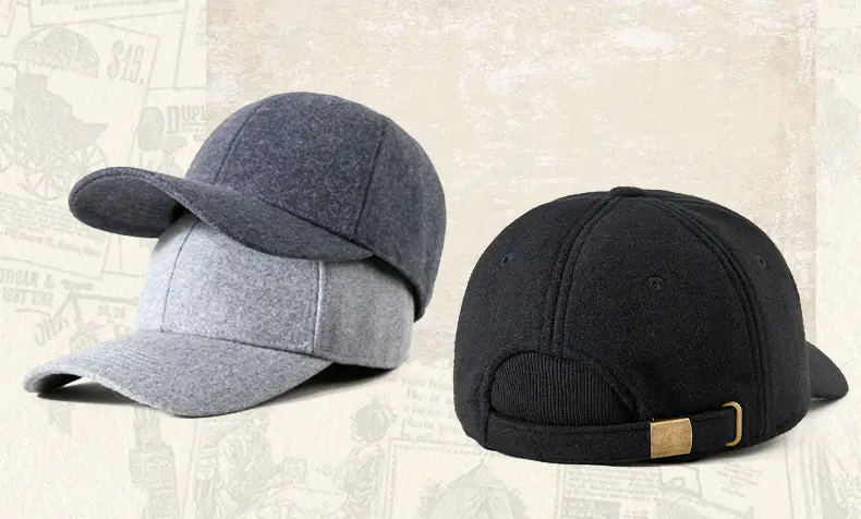 Men Windproof Fleece Baseball Cap Grey Black Winter Warm — feature 15