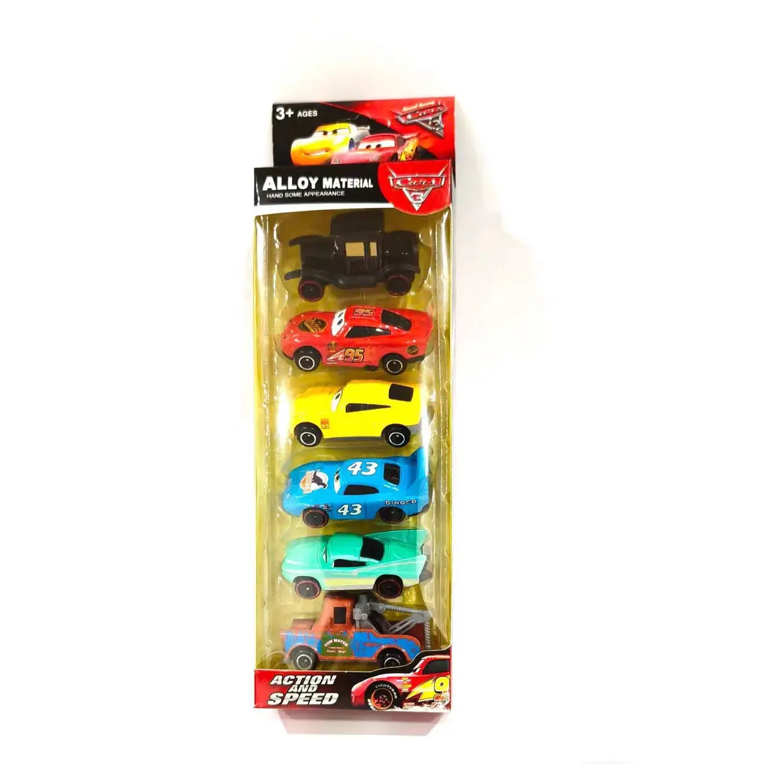 New Character Cross-Border Campaign 3 Alloy Sliding Non-Returnable Lightning Mcqueen Toothed Kidsren's Toy Set Gift Box