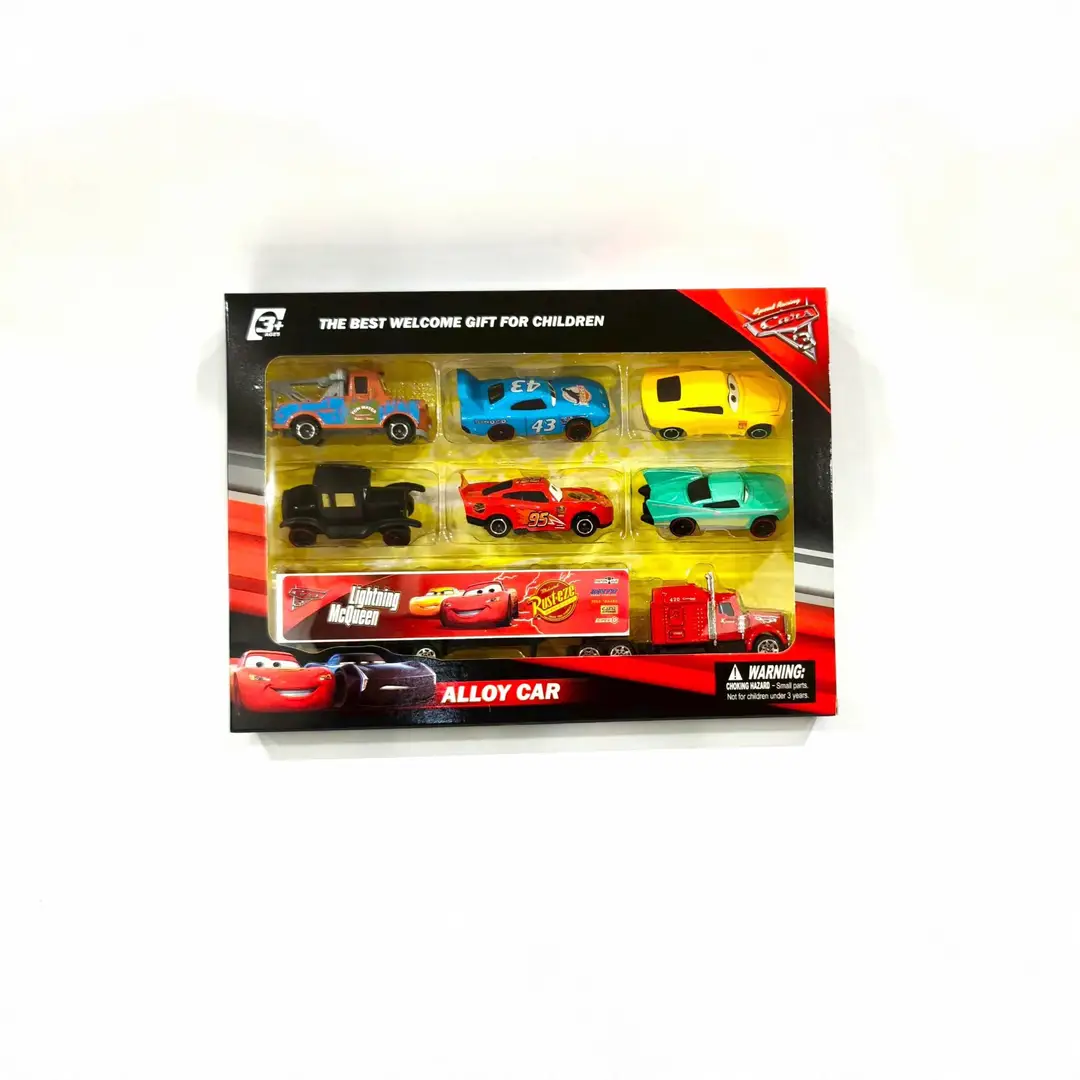 New Character Cross-Border Campaign 3 Alloy Sliding Non-Returnable Lightning Mcqueen Toothed Kidsren's Toy Set Gift Box