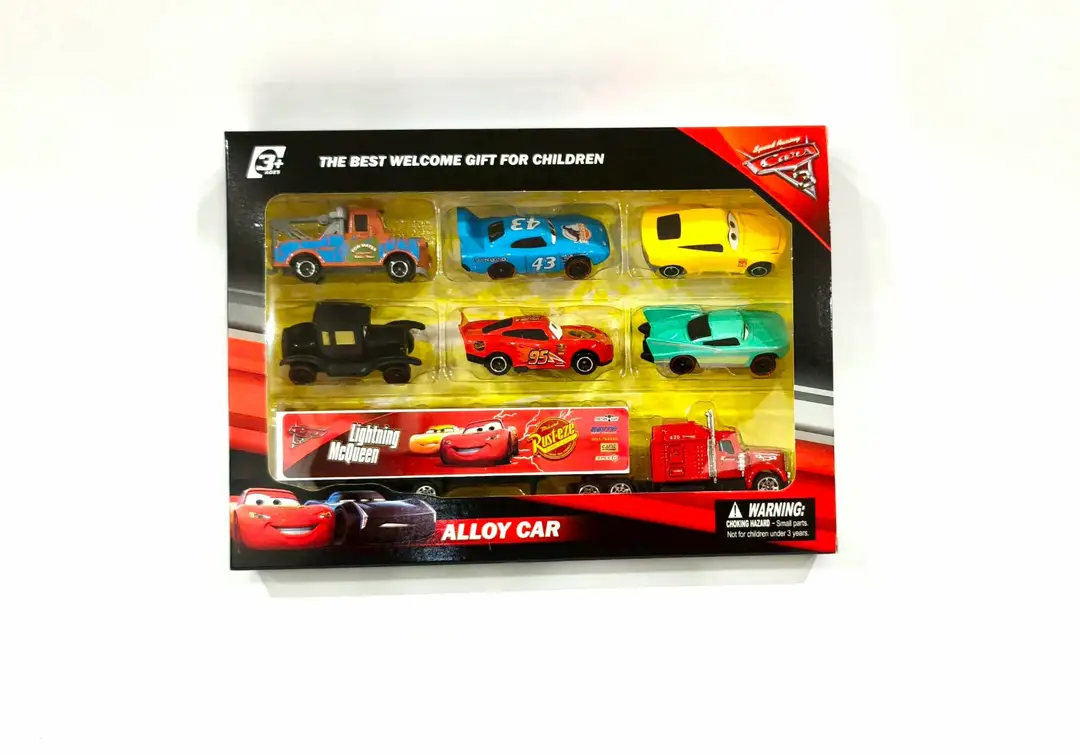 New Character Cross-Border Campaign 3 Alloy Sliding Non-Returnable Lightning Mcqueen Toothed Kidsren's Toy Set Gift Box