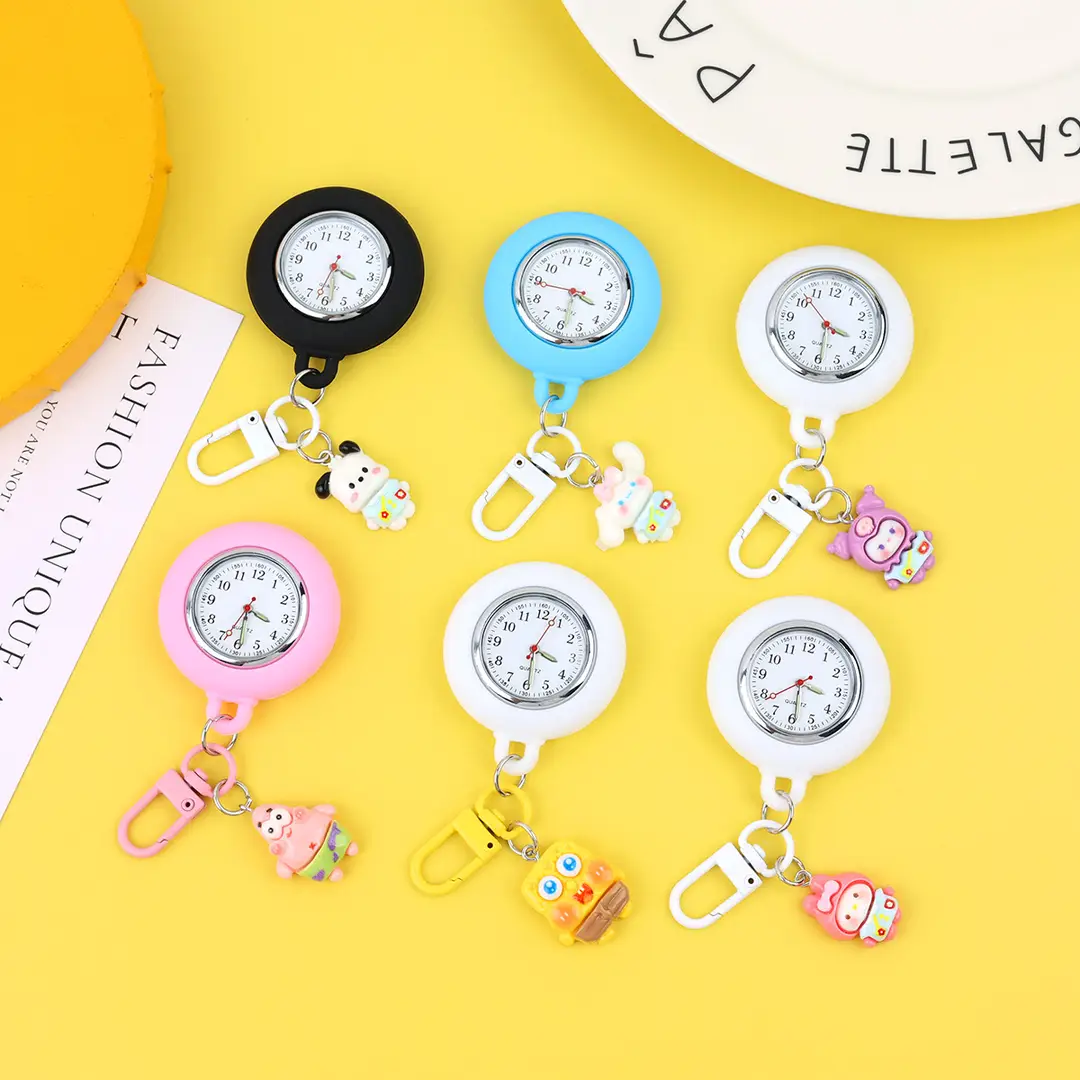 New Compact Quartz Luminous Nurse Watch Cute Cartoon Exam Student Doctor Pocket Watch Pocket Watch — feature 3