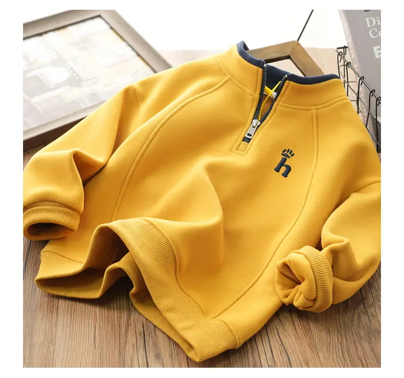 White Cotton Hoodie for Boys Spring 2026 — feature 13