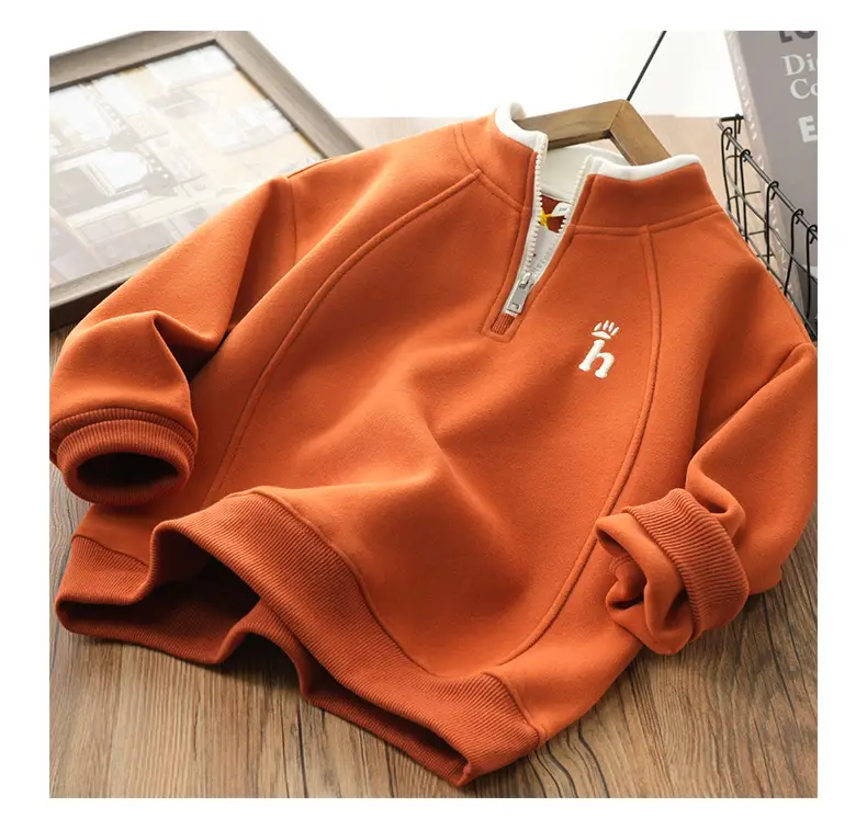 White Cotton Hoodie for Boys Spring 2026 — feature 16