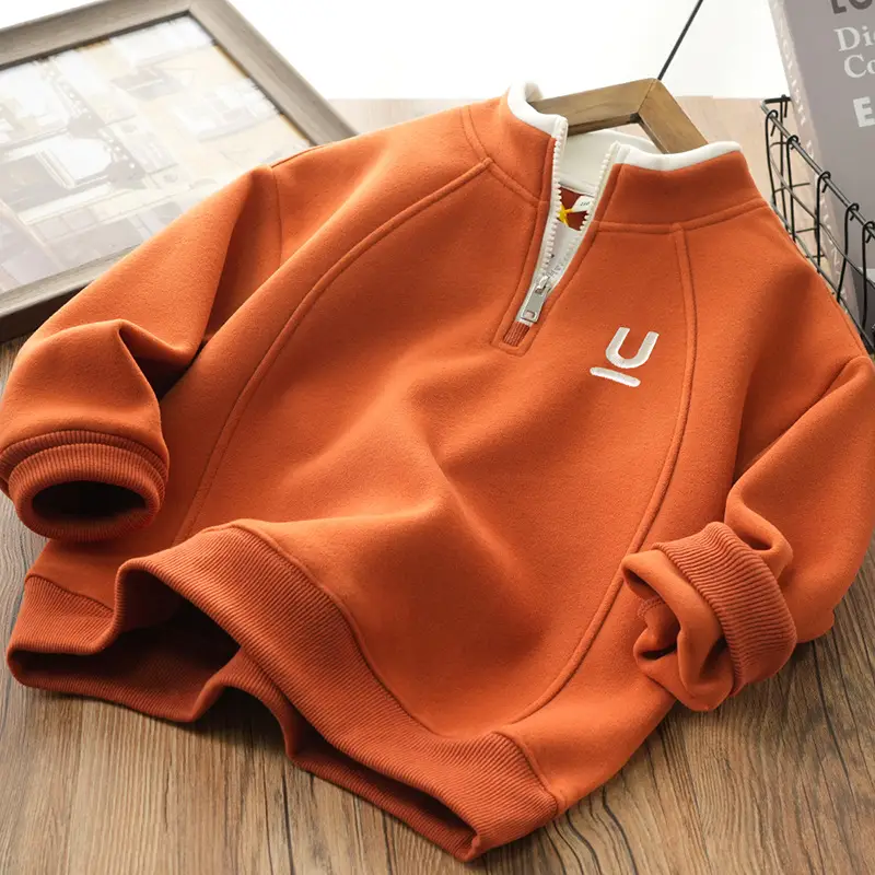 White Cotton Hoodie for Boys Spring 2026 - Image 10