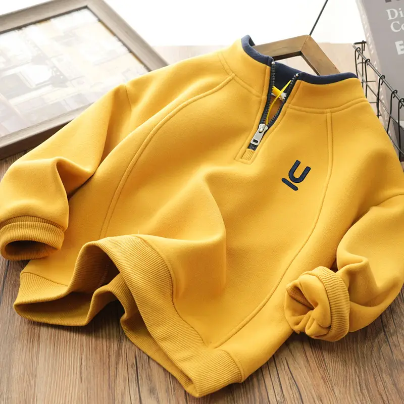 White Cotton Hoodie for Boys Spring 2026 - Image 9