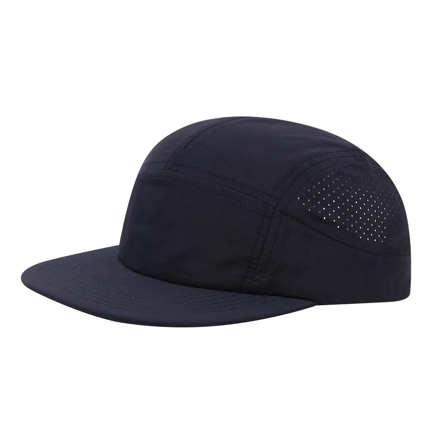 Black Unisex Mesh Baseball Cap Quick-Drying Hiking Running Hat - Image 3