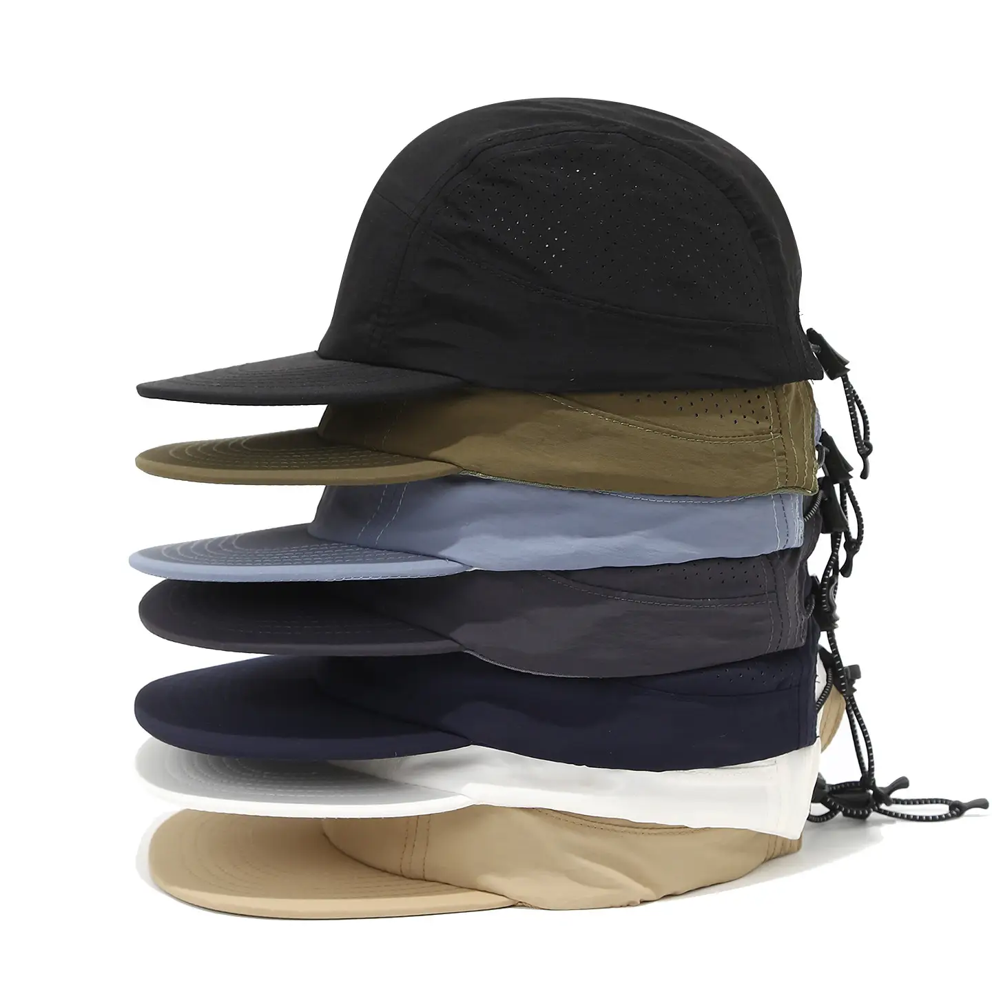 Black Unisex Mesh Baseball Cap Quick-Drying Hiking Running Hat — feature 1