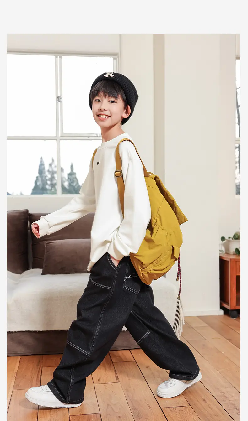 2025 Boys Velvet T-Shirt Black Gray Winter Warm — feature 19