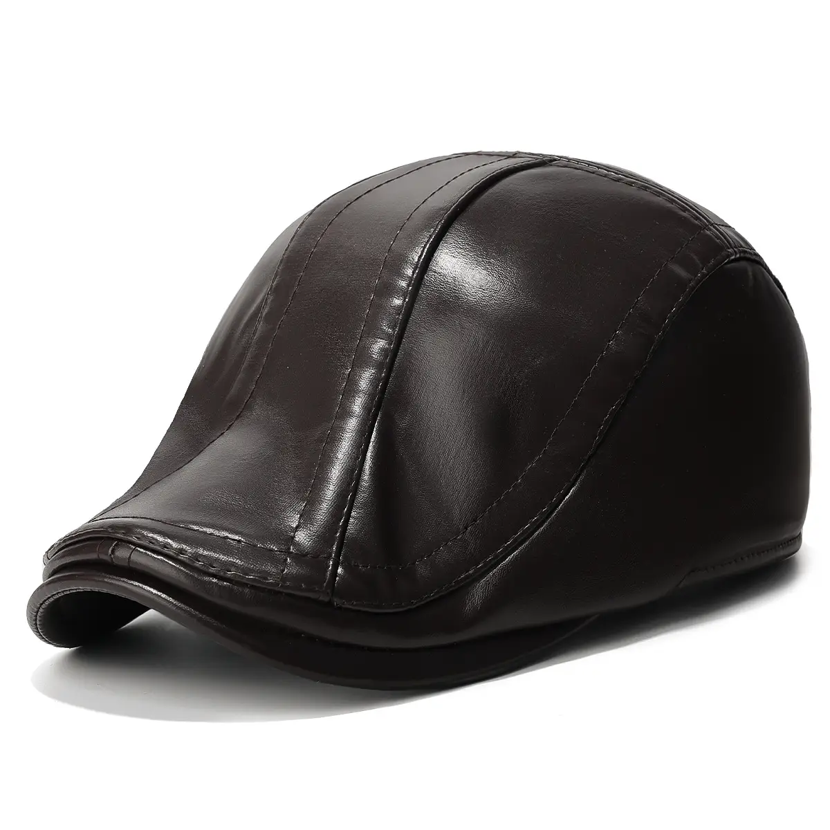 Winter Pu Forward Cap for Men Women Elderly Warm Ear Protective Baseball Cap - Image 7