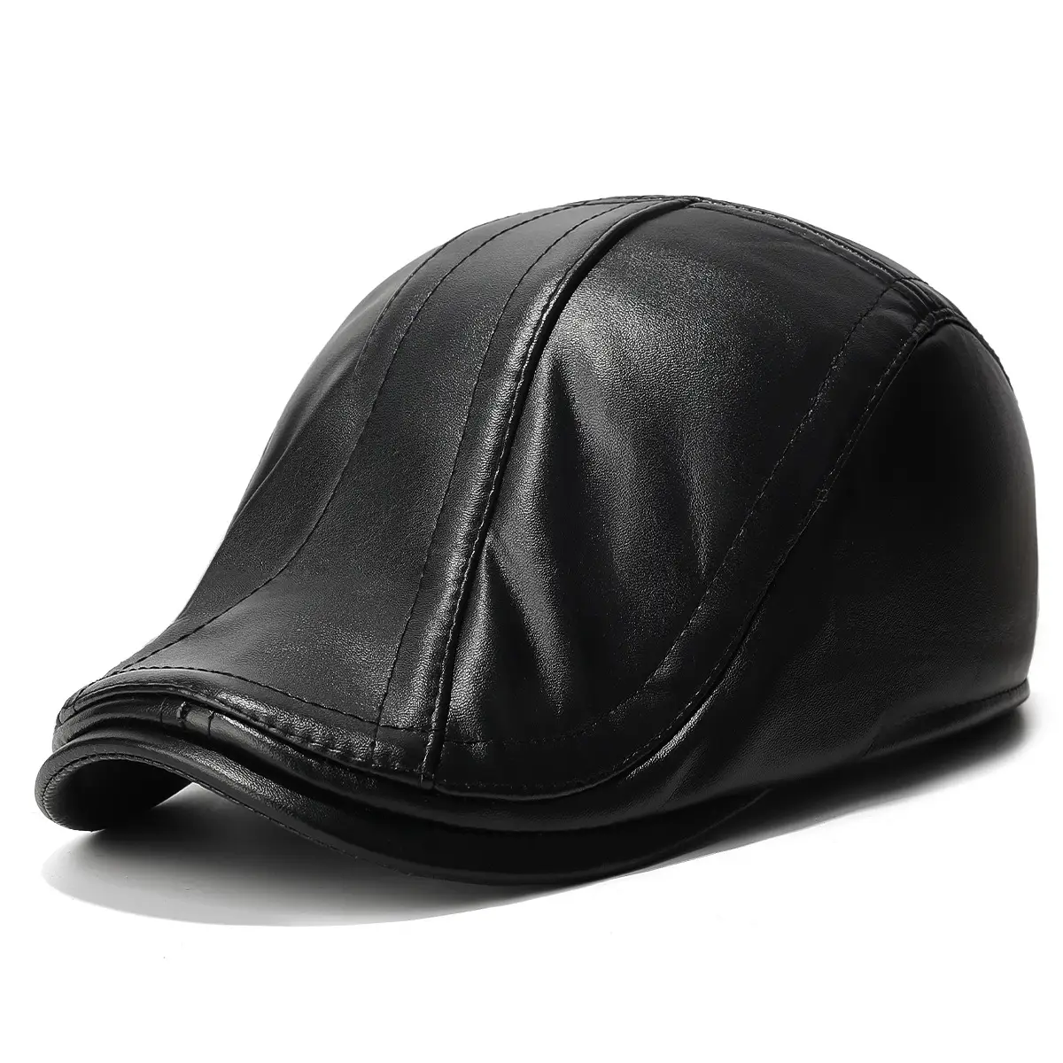 Winter Pu Forward Cap for Men Women Elderly Warm Ear Protective Baseball Cap - Image 2