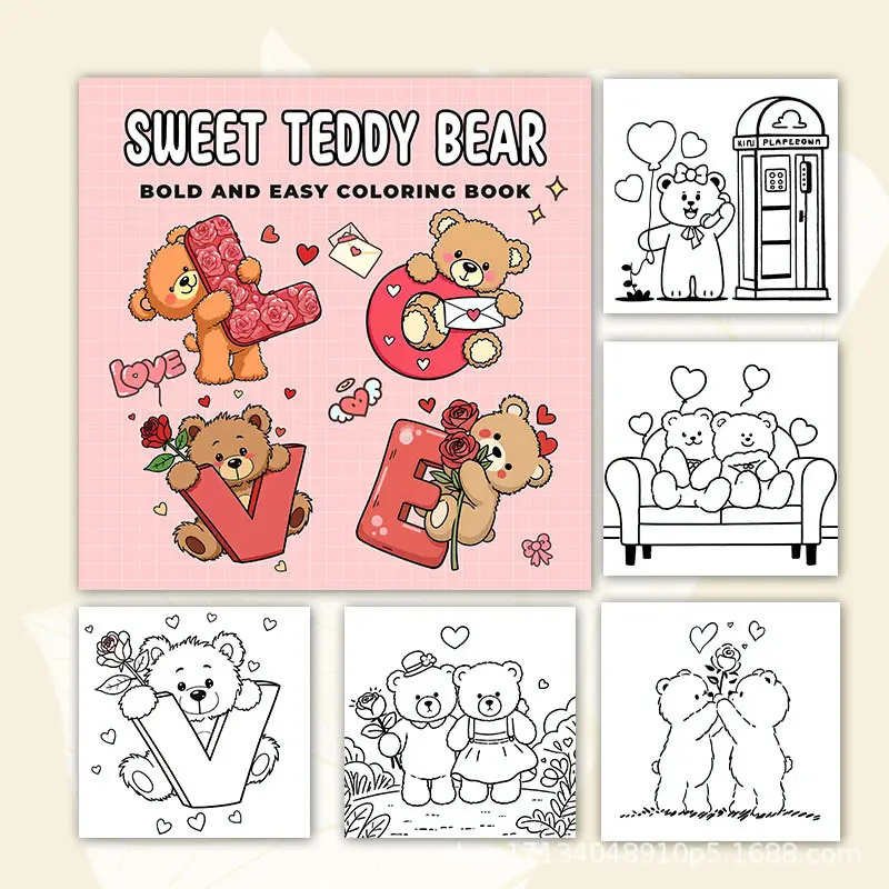Amazon Temu Coloring Book Coloring Book Drawing Paper Kidsren's Decompression Coloring Book Drawing Paper Tracing Book Hand-Painted Adults
