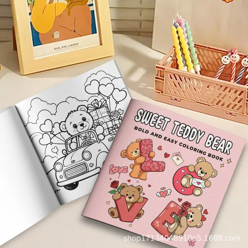 Amazon Temu Coloring Book Coloring Book Drawing Paper Kidsren's Decompression Coloring Book Drawing Paper Tracing Book Hand-Painted Adults