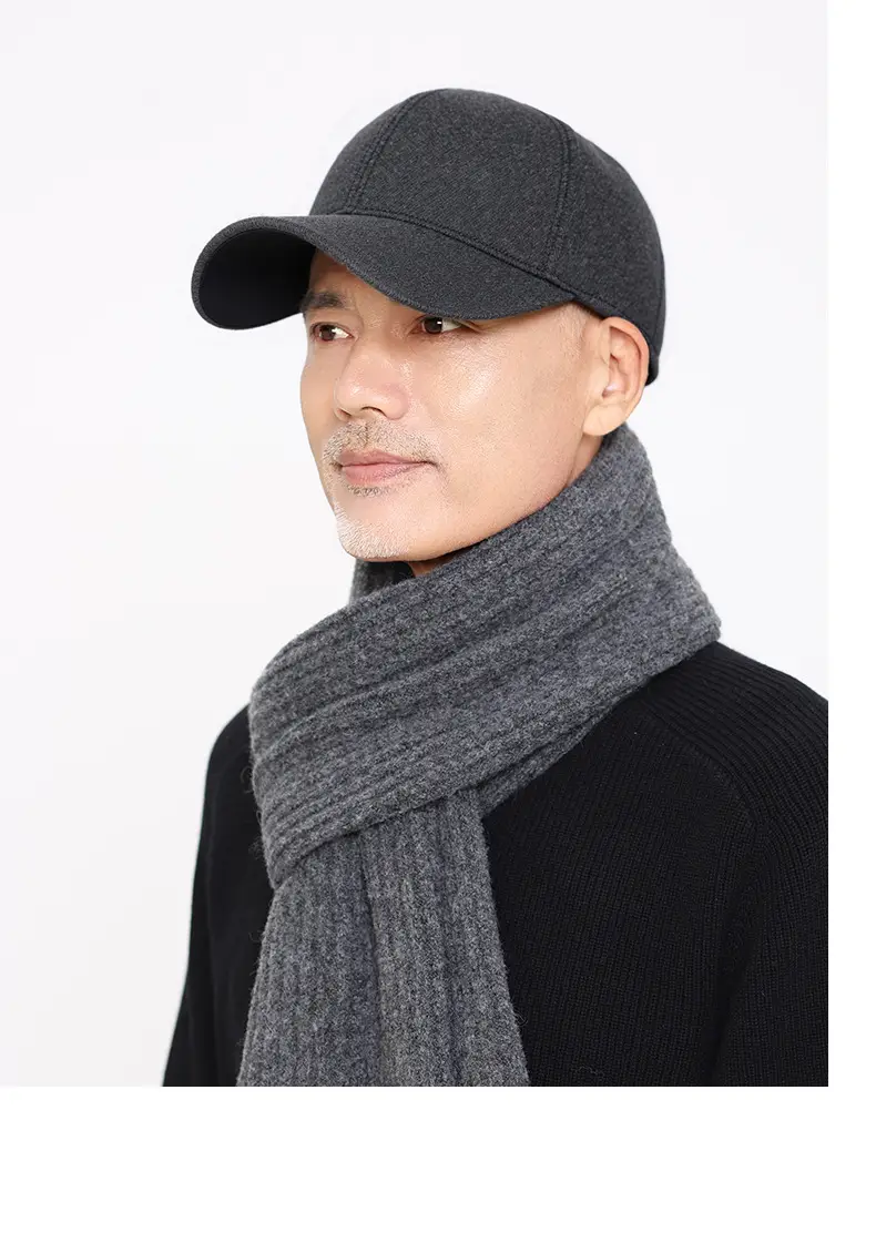 Winter Wool Ear Protection Cap for Men Women Black — feature 16