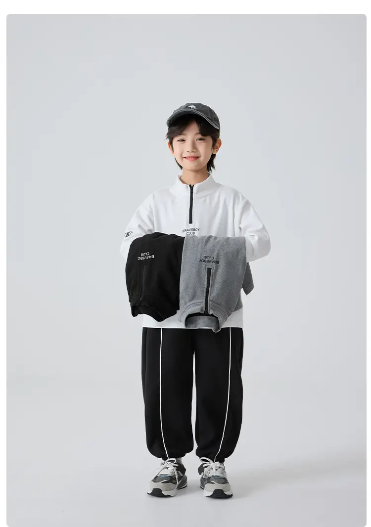 Haima Boys Winter Thermal T-Shirt Black Pants Set — feature 14