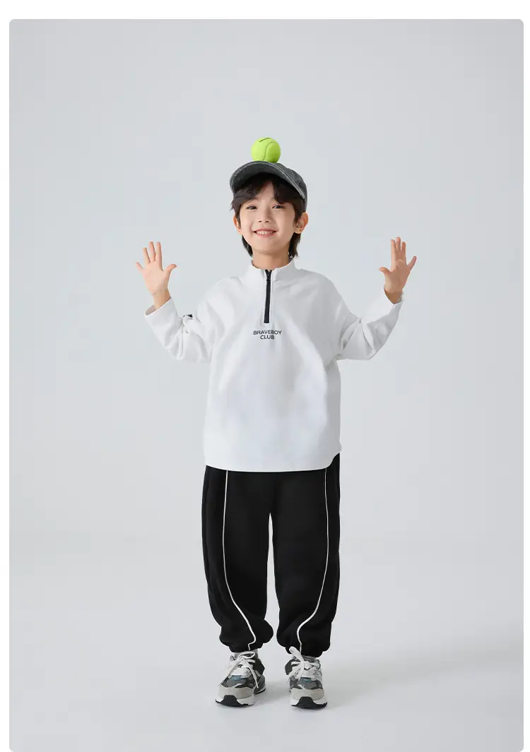 Haima Boys Winter Thermal T-Shirt Black Pants Set — feature 16