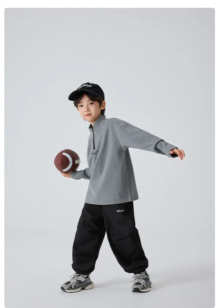 Haima Boys Winter Thermal T-Shirt Black Pants Set — feature 9