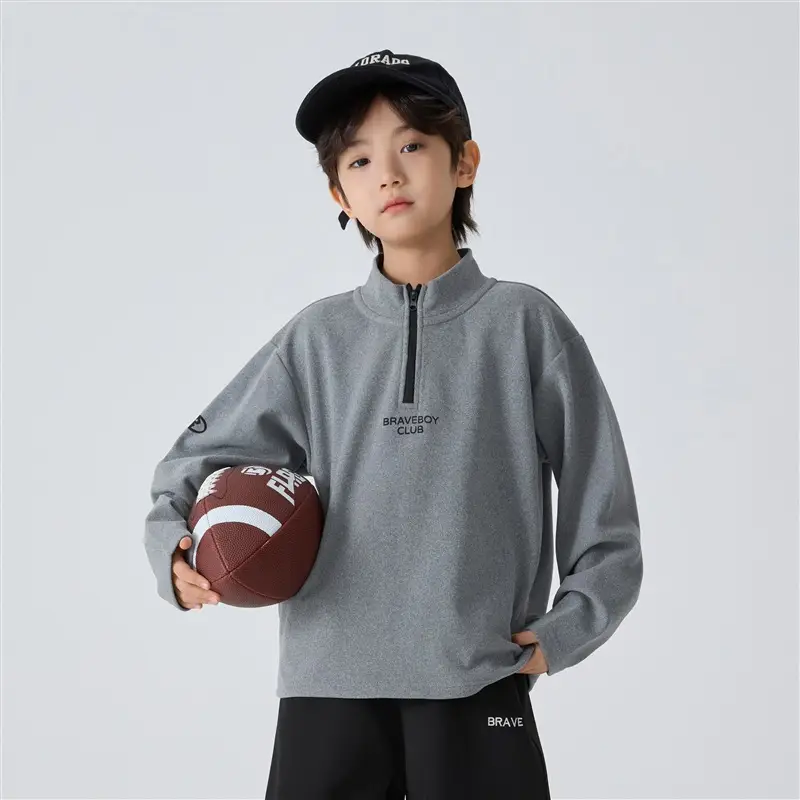 Haima Boys Winter Thermal T-Shirt Black Pants Set - Image 2
