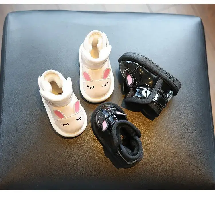 Baby Girl's Winter Velvet Snow Boots Soft Soled — feature 3