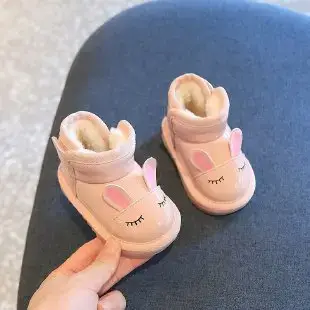 Baby Girl's Winter Velvet Snow Boots Soft Soled