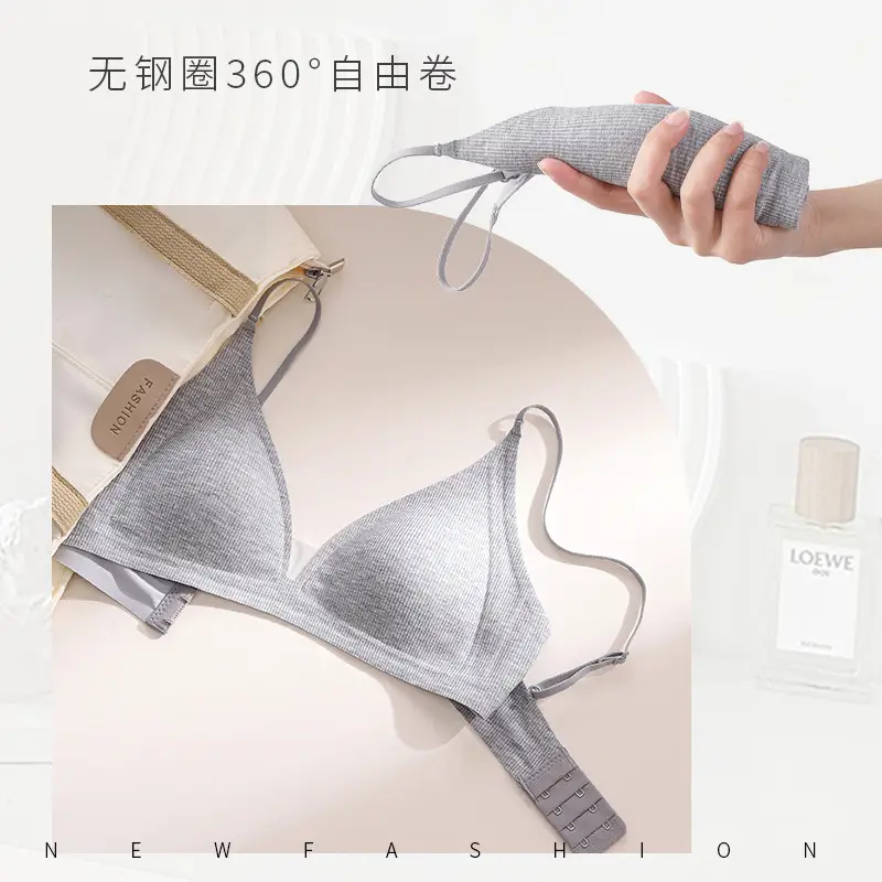 Original French-Style Triangle Cup Bra for Small Busts, Comfortable Seamless Soft Support Breathable Women's Bra with Beautiful Back Design