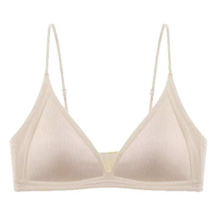 Original French-Style Triangle Cup Bra for Small Busts, Comfortable Seamless Soft Support Breathable Women's Bra with Beautiful Back Design