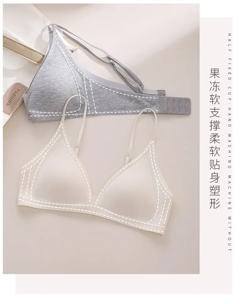Original French-Style Triangle Cup Bra for Small Busts, Comfortable Seamless Soft Support Breathable Women's Bra with Beautiful Back Design — feature 10