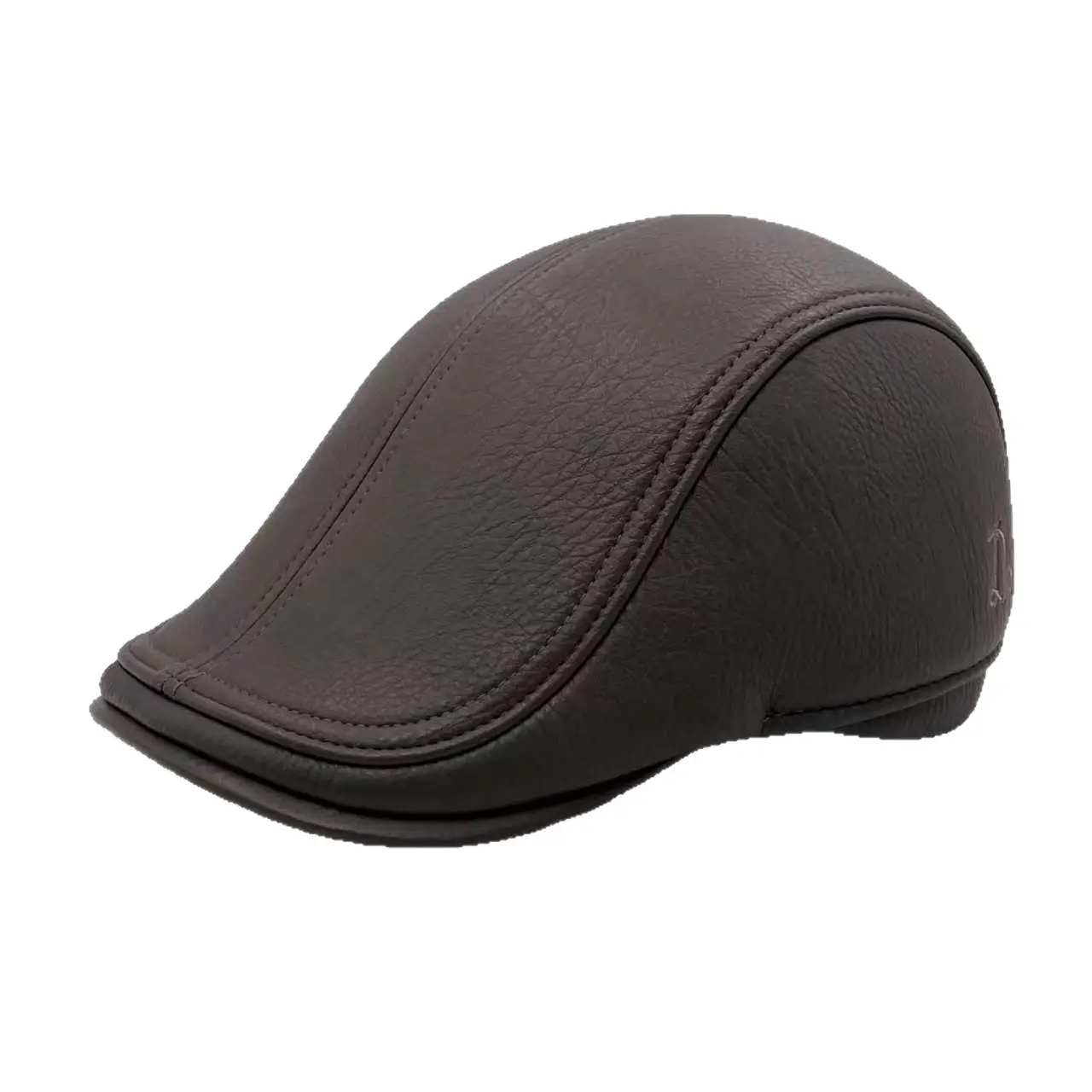 Men's Winter Black Peaked Beret Cap