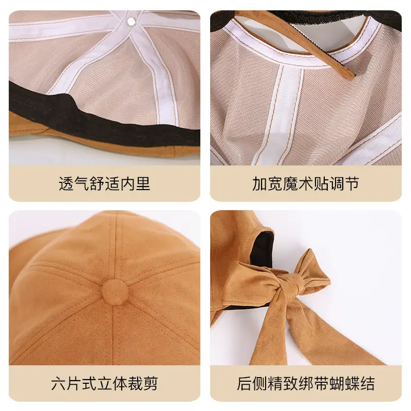 Women Windproof Winter Bow Cap Duckbill Warm - Image 5