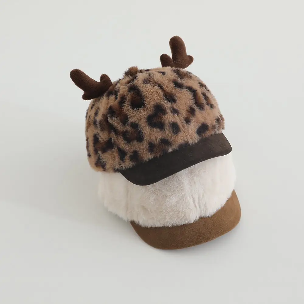 Baby Stuffed Hat with Antlers Winter Warm Korean Style - Image 8