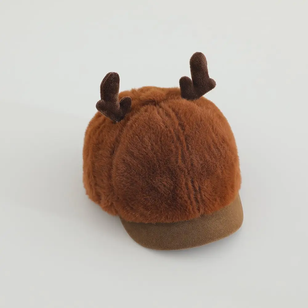 Baby Stuffed Hat with Antlers Winter Warm Korean Style — feature 7