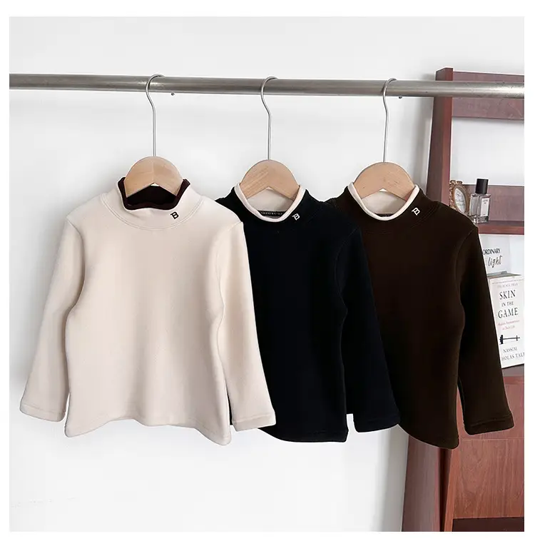 Nausicaa Boys Fleece High Collar T-Shirt Winter Warm — feature 10