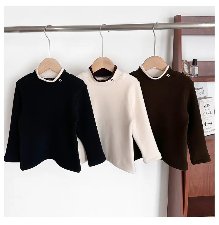 Nausicaa Boys Fleece High Collar T-Shirt Winter Warm — feature 11