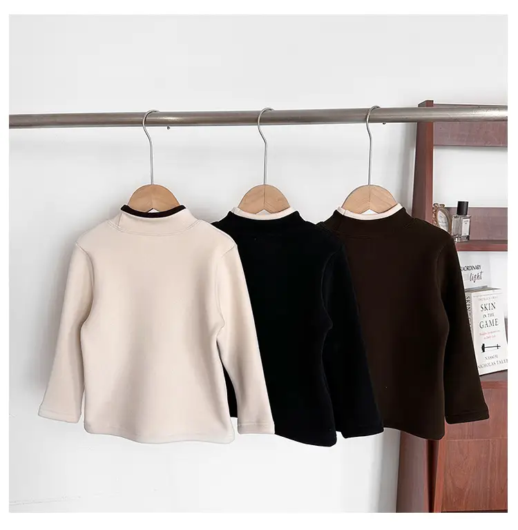 Nausicaa Boys Fleece High Collar T-Shirt Winter Warm — feature 12