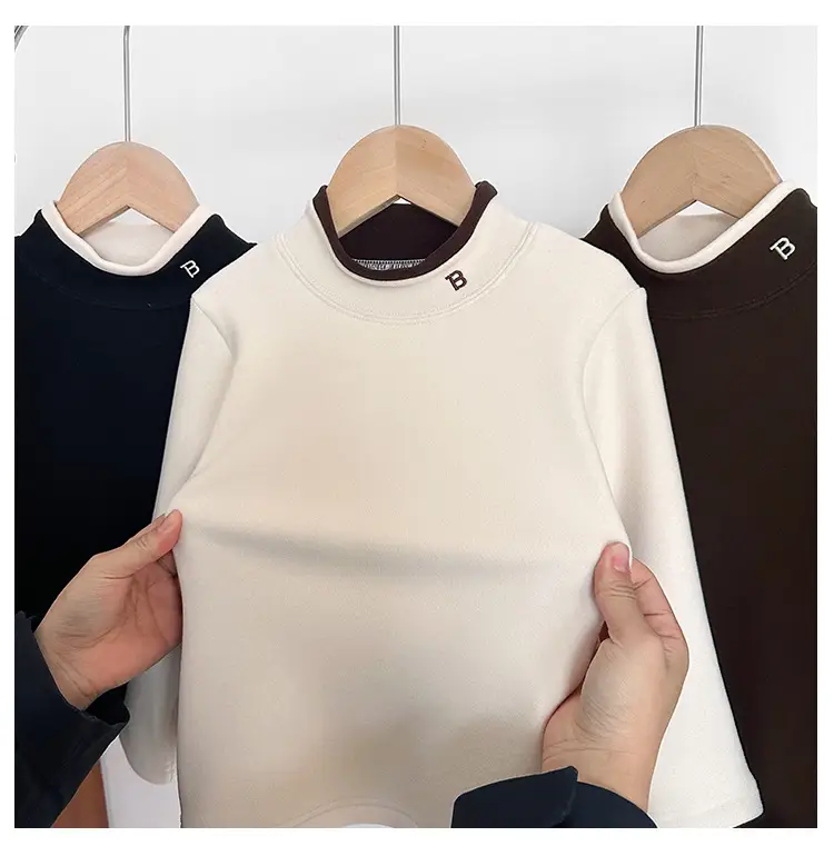 Nausicaa Boys Fleece High Collar T-Shirt Winter Warm — feature 13