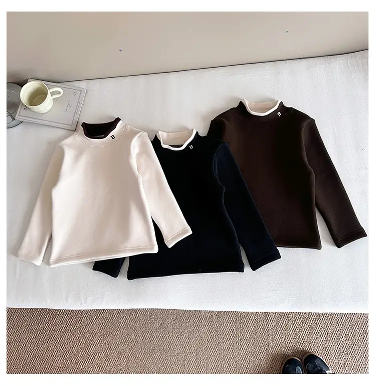 Nausicaa Boys Fleece High Collar T-Shirt Winter Warm — feature 14
