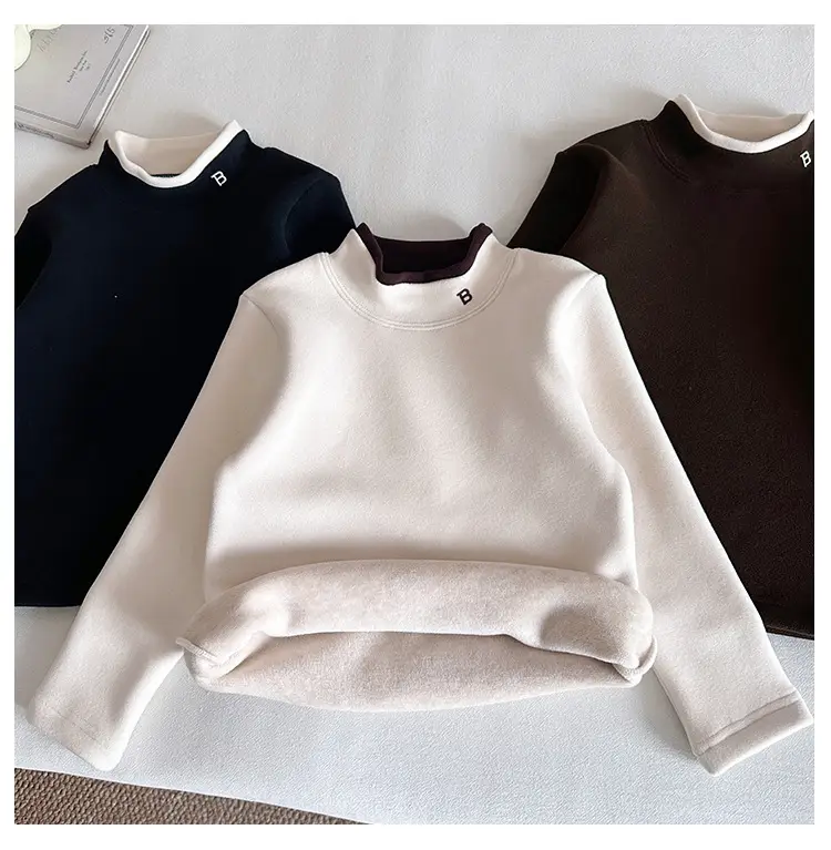 Nausicaa Boys Fleece High Collar T-Shirt Winter Warm — feature 16