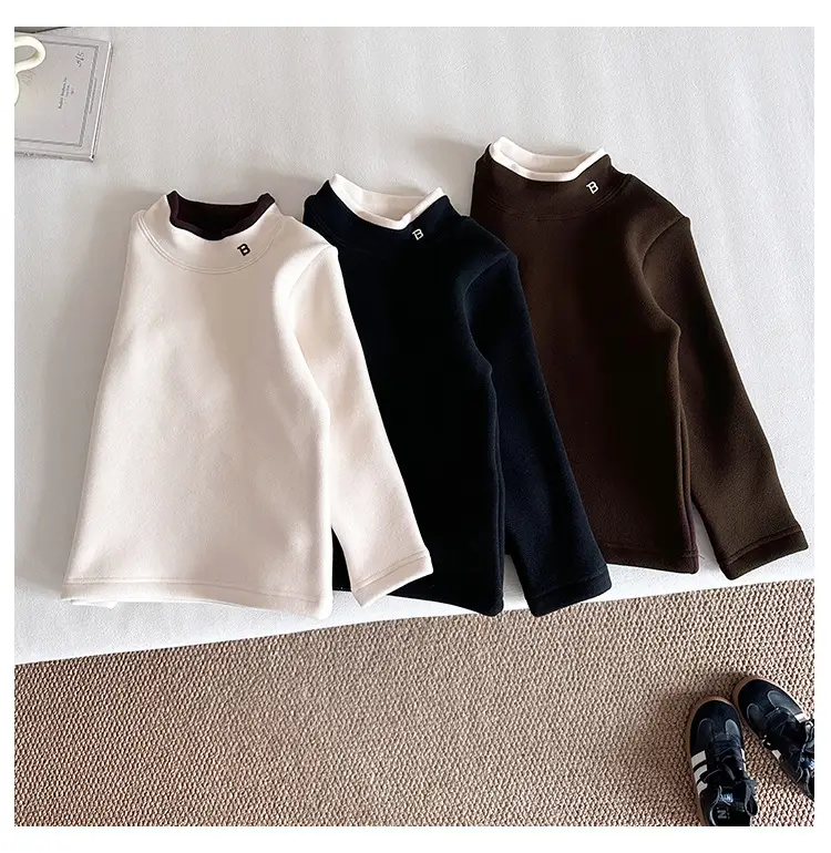 Nausicaa Boys Fleece High Collar T-Shirt Winter Warm — feature 18