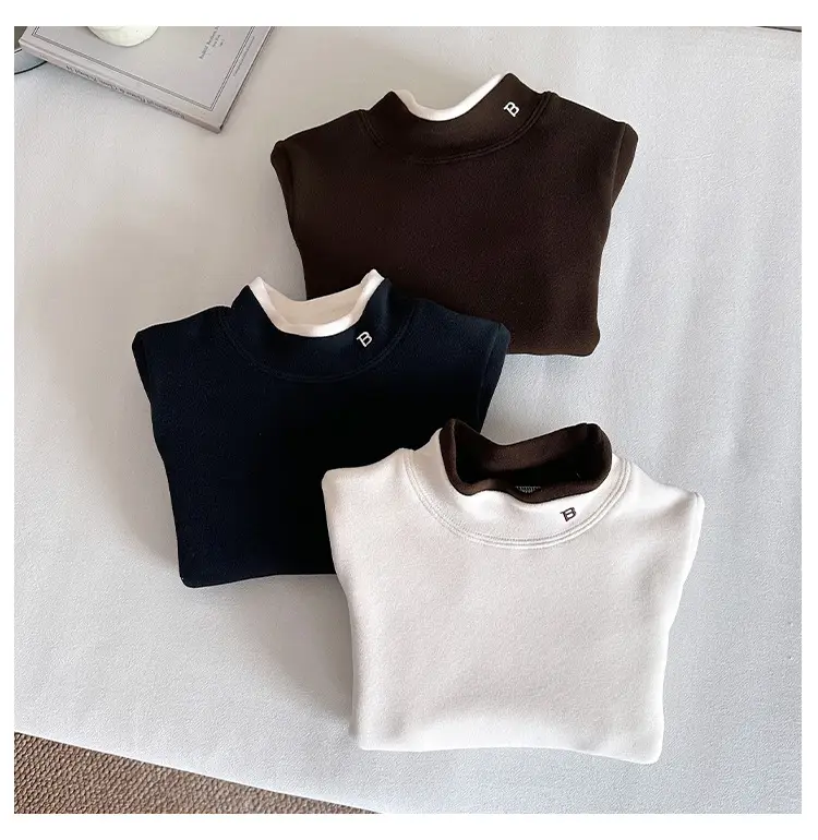 Nausicaa Boys Fleece High Collar T-Shirt Winter Warm — feature 20
