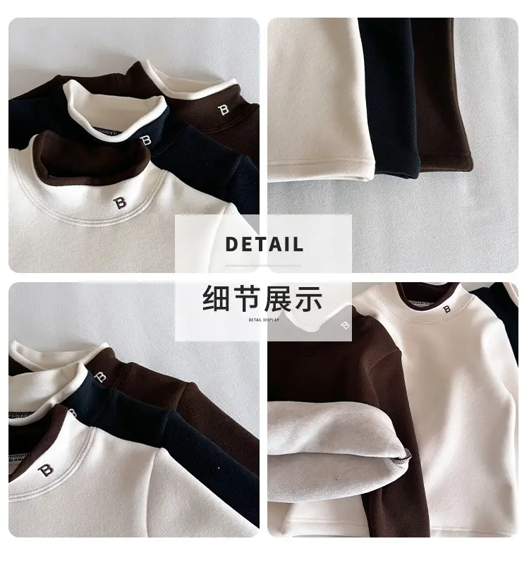 Nausicaa Boys Fleece High Collar T-Shirt Winter Warm — feature 8